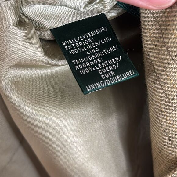 Vtg Lauren Ralph Lauren linen houndstooth Glen Plaid Blazer size 10 equestrian - Picture 6 of 13